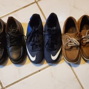 Boys Sperry's, Tommy Hilfiger, and nike soccer